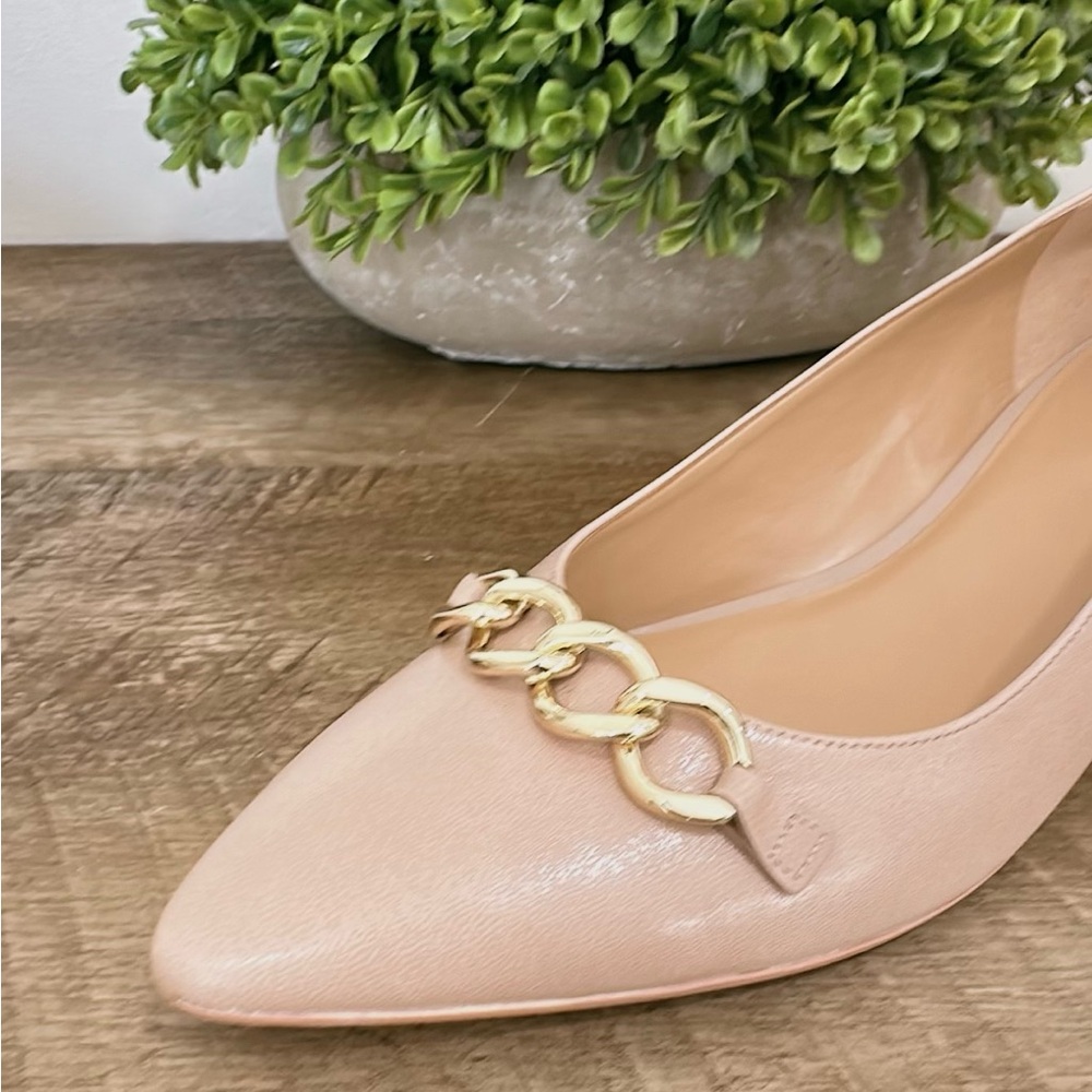Naturalizer Womens Becca Pointed Toe Low Heel Flats Warm Fawn Tan Leather Sz 11W - Picture 11 of 11